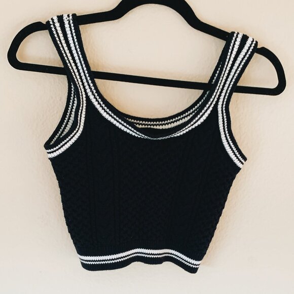 Cider Black Knit Crop Top - S/M - $18 - Picture 9 of 14